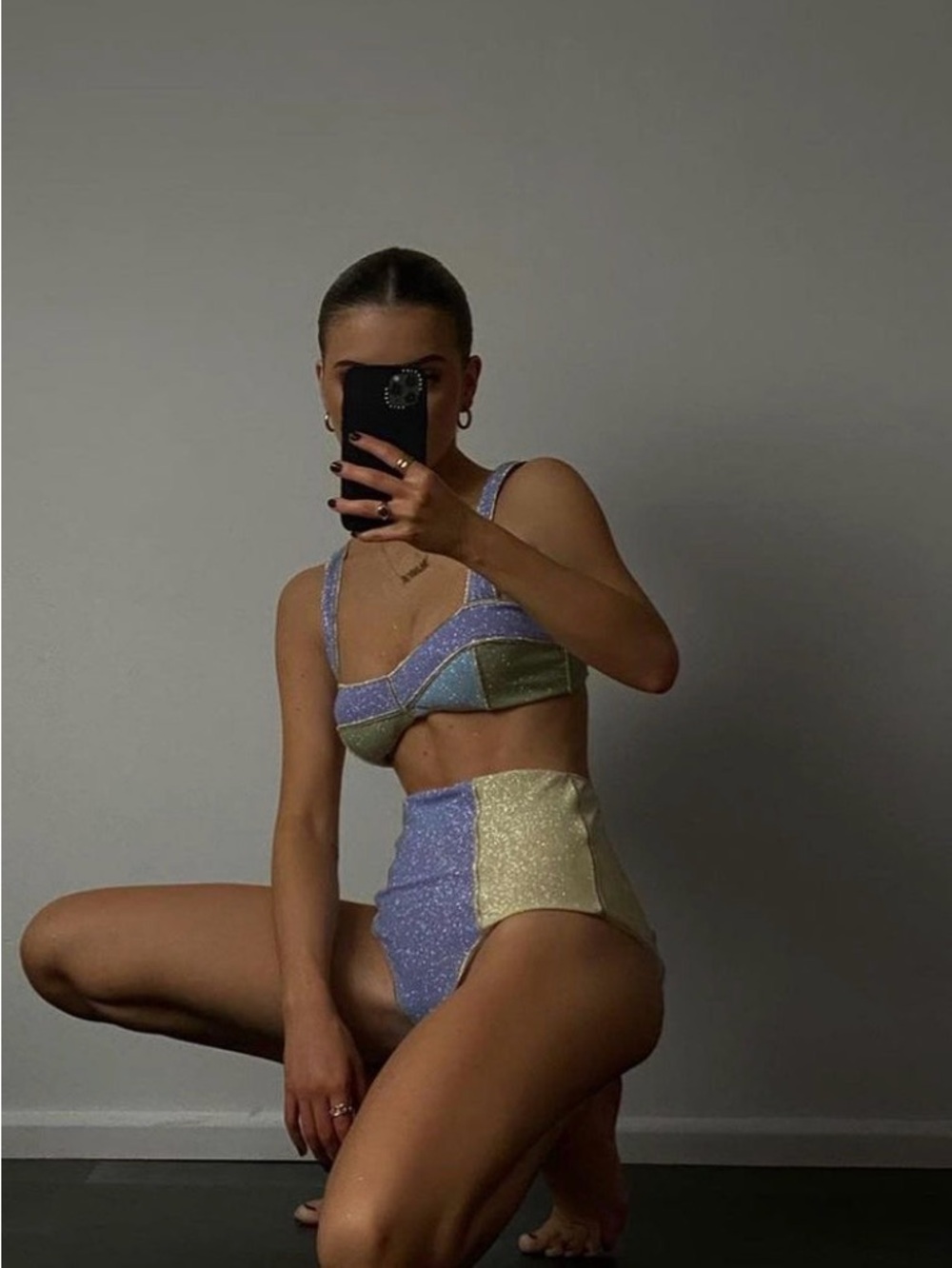 OSEREE SHINE COLORE HIGH WAIST BIKINI- worn once! - multicolor
